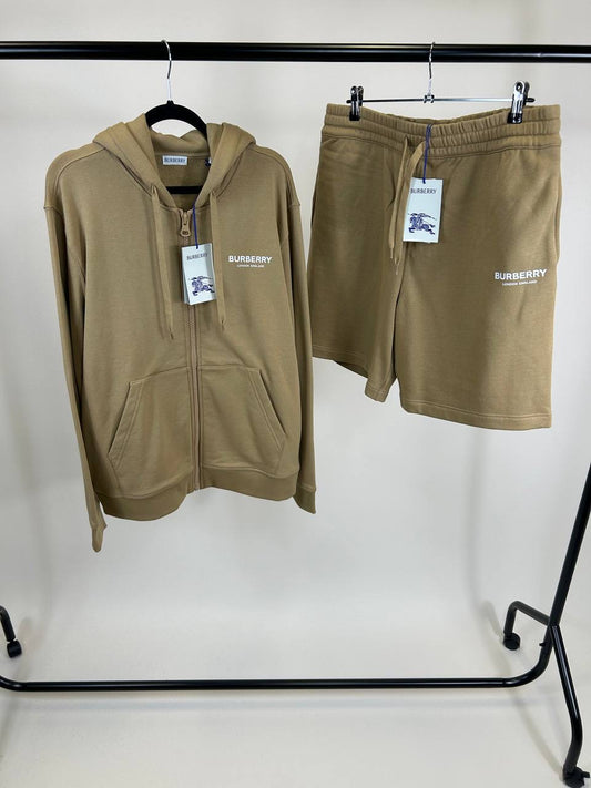 Burberry Hoodie Short Set